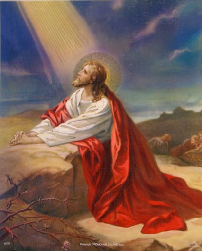 Jeesus rukoilee Getsemanessa