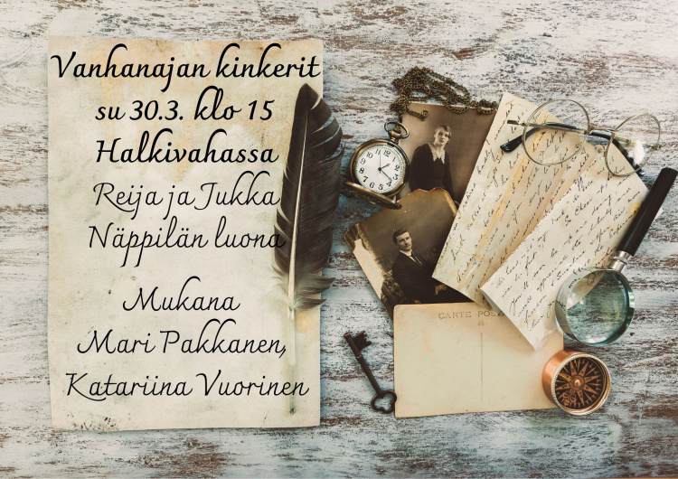 Halkivahan vanhanajan kinkerit Kinkerimainos