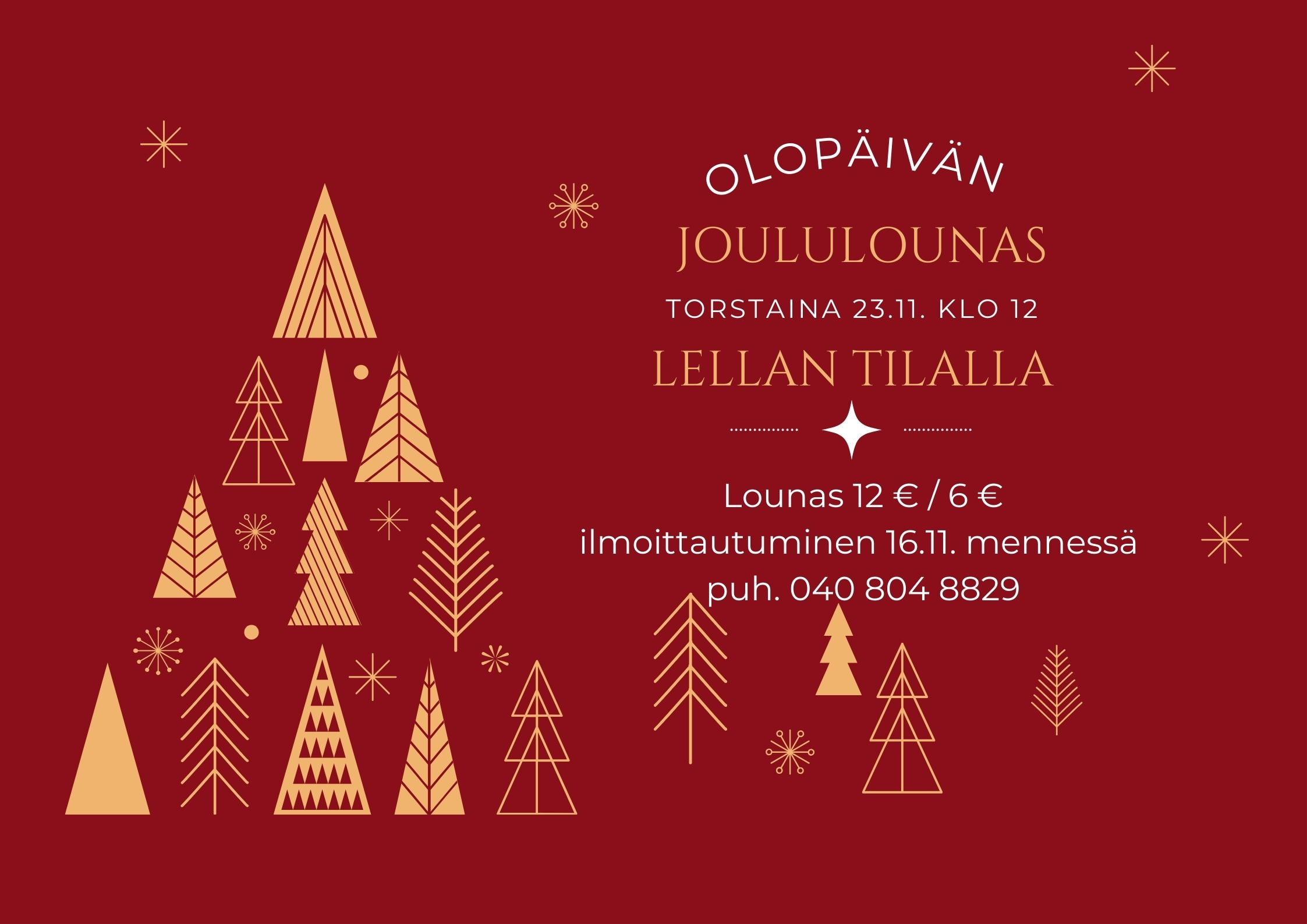kutsu jouluiseen olopäivään
